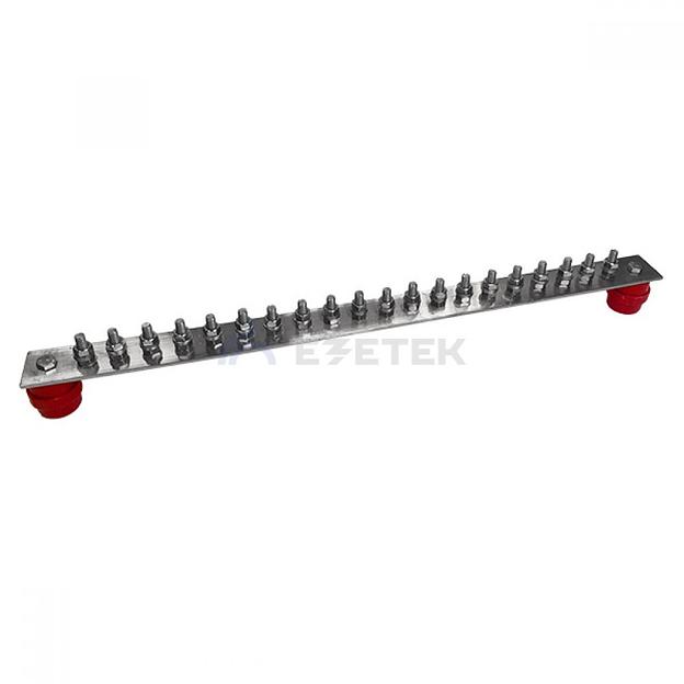 ГЗШ 20 подключений 600х40х4 мм, оцинк. фото 1