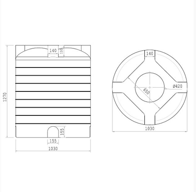 Ёмкость вертикальная 1000 л фото 5