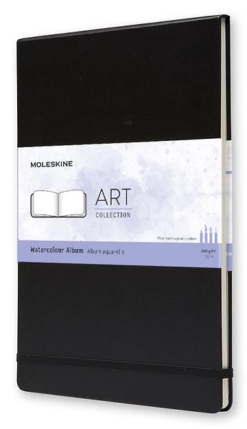 Блокнот для акварели Moleskine CLASSIC WATERCOLOUR ARTBF833 A4 60стр. твердая обложка черный фото 1