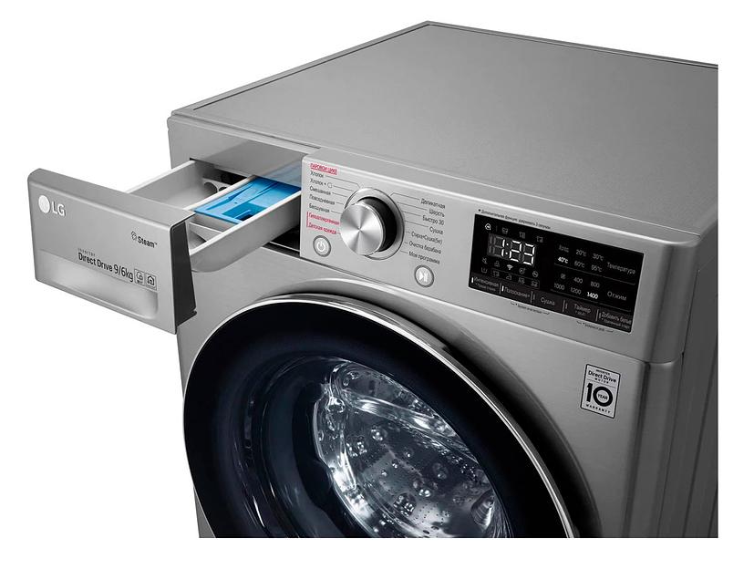 Стиральная машина LG F4V5VG2S класс: A загр.фронтальная макс.:9кг темно-серебристый фото 3