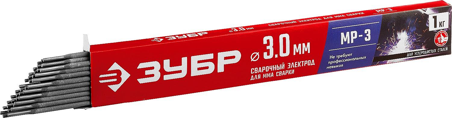 ЗУБР Д 3.0 х 350 мм, 1 кг в коробке, МР-3 рутиловый, электрод сварочный (40011-3.0) фото 2