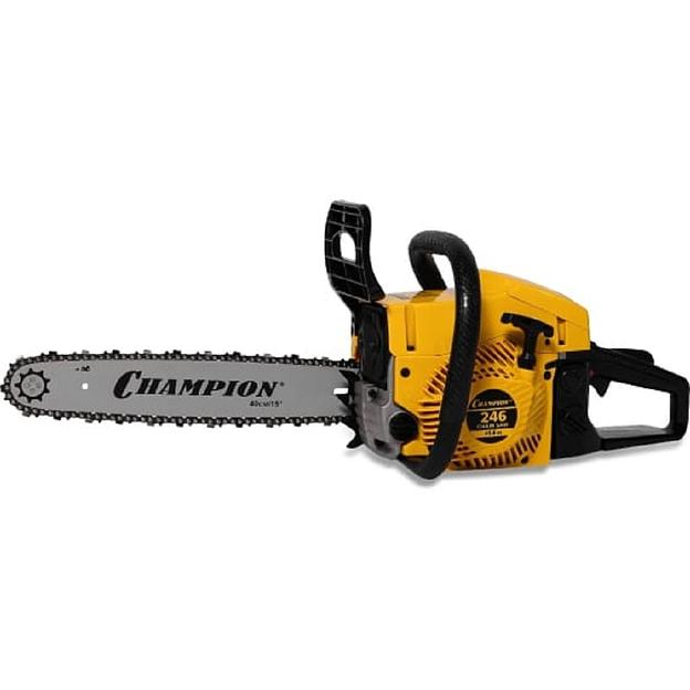 CHAMPION Бензопила 246-15 { 1,9кВт 45,8см? легкий старт 5,4кг } фото 1