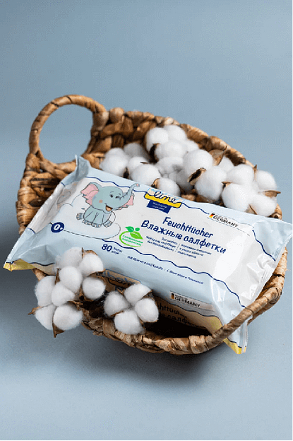 Набор влажных салфеток Babyline с алоэ вера и ромашкой 80+80 шт ОПТ фото 3