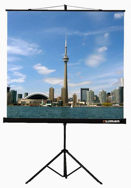 Экран на треноге Lumien 200x200см Eco View LEV-100103 1:1 напольный рулонный фото 2