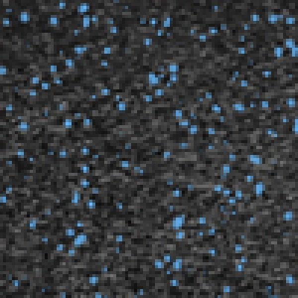 Резиновое покрытие Rubblex Sport Puzzle 1000x1000 MIX - каучуковая крошка, Цвет Синий и черный, Толщина модуля 15 мм. фото 1