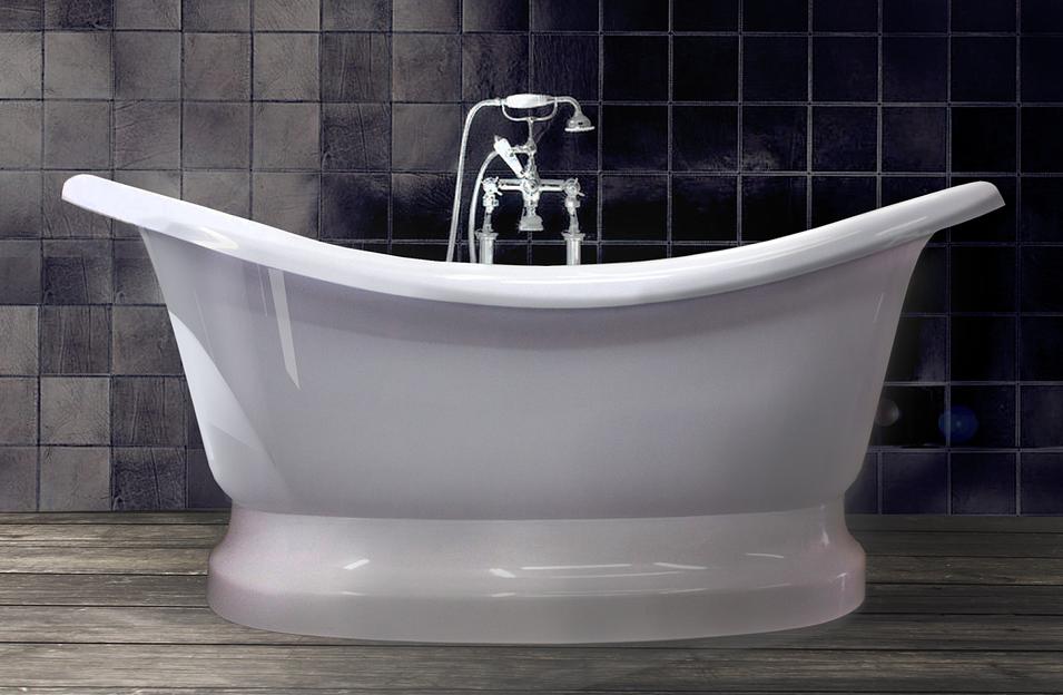 Мраморная ванна Castone «Корсика» на подиуме фото 3