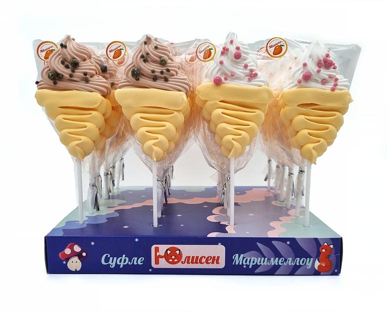Фигурный маршмеллоу на палочке Юлисен «Мороженое» фото 1