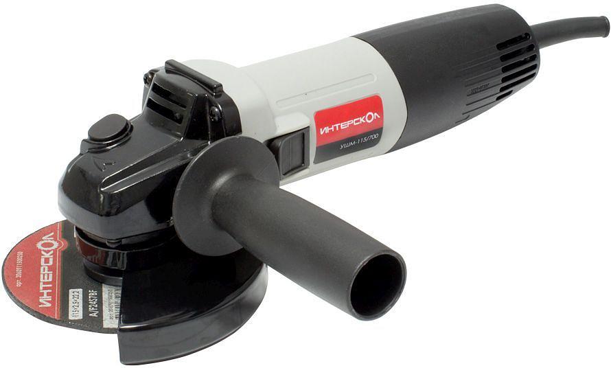 Углошлифовальная машина Интерскол УШМ-115/700 710Вт 11000об/мин рез.шпин.:M14 d=115мм фото 1