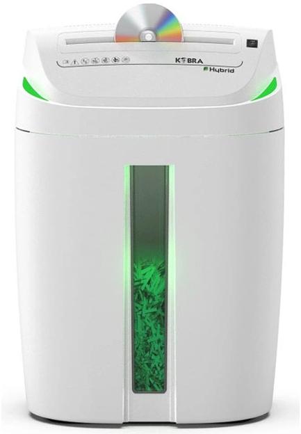 Шредер Kobra C4-Hybrid E/S серый (секр.P-4) перекрестный 15лист. 40лтр. скрепки скобы пл.карты CD фото 4