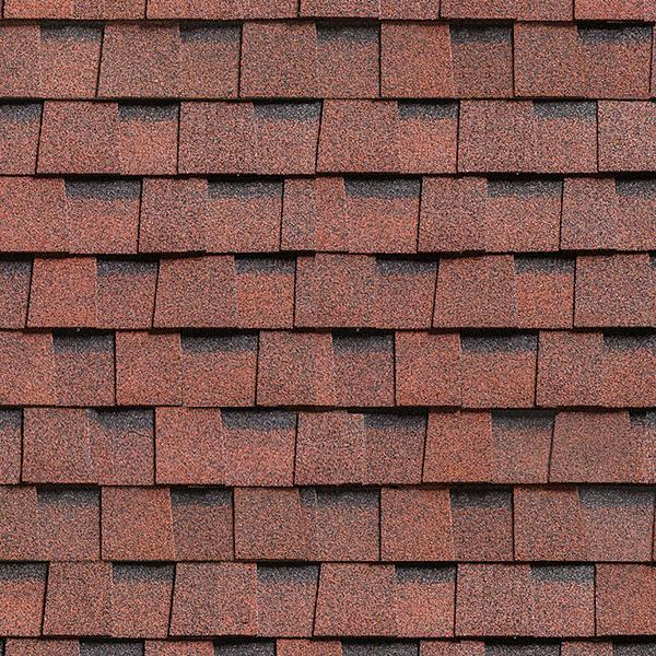 Мягкая черепица Shinglas РАНЧО (драконий зуб) двухслойная красная фото 1