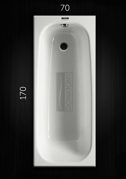 Ванна "DONATONY" стальная эмалированная с ножками 1700х700х360 фото 1