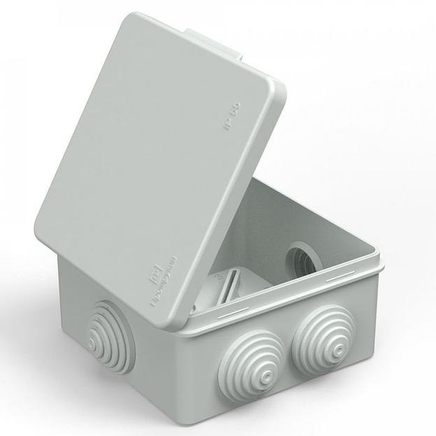 Промрукав 40-0302 Коробка распределительная 40-0302 для о/п безгалогенная (HF) серая 100х100х50 IP55 фото 1