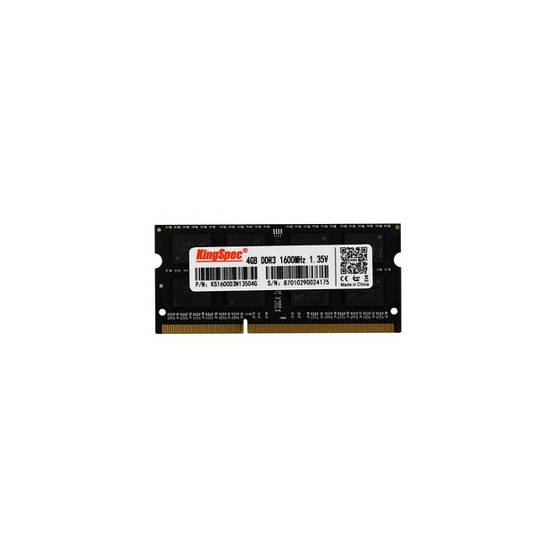 Оперативная память KINGSPEC KS1600D3N13504G DDR3 - 1x 4ГБ 1600МГц, для ноутбуков (SO-DIMM), Ret фото 1