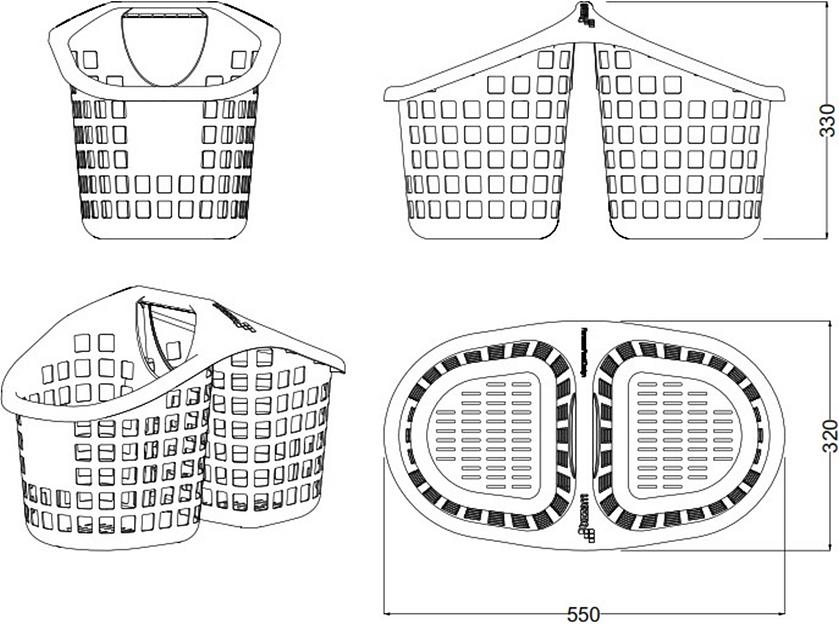 Покупательская корзинка 25 л ОПТ фото 2
