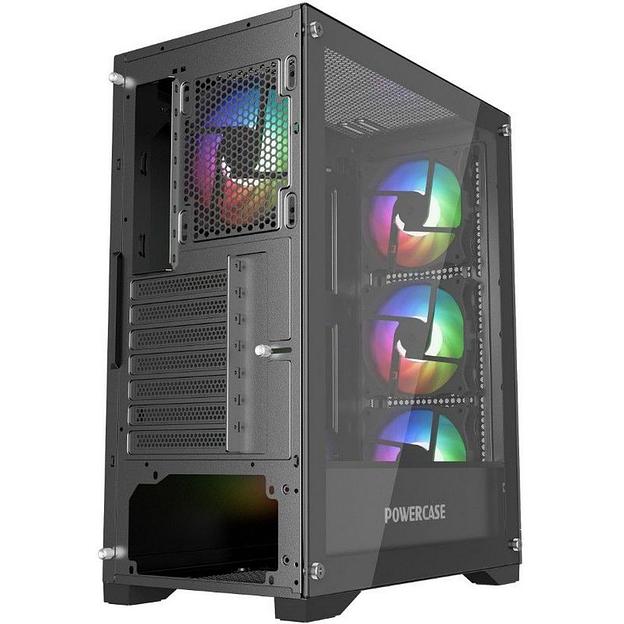 Корпус Powercase Корпус Powercase Ultimate Black, Tempered Glass, 4x 120mm ARGB fans, ARGB HUB, чёрный, ATX (CUB-A4) фото 5