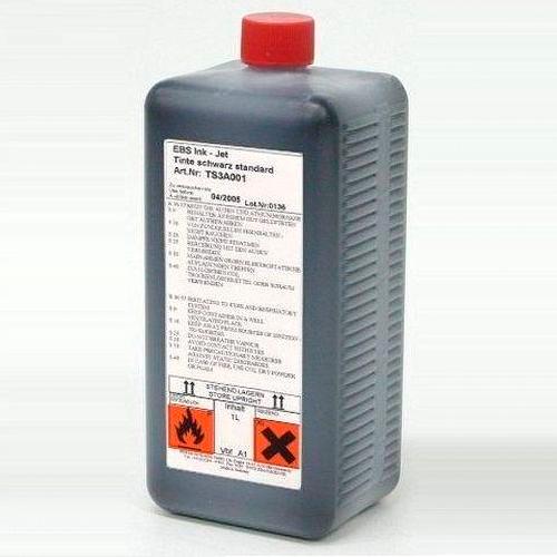 Чернила чёрные на основе MEK (Ketone) TS 3A001 для маркировочных принтеров EBS, 1 л ОПТ фото 1