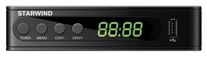 Ресивер DVB-T2 Starwind CT-200 черный фото 1