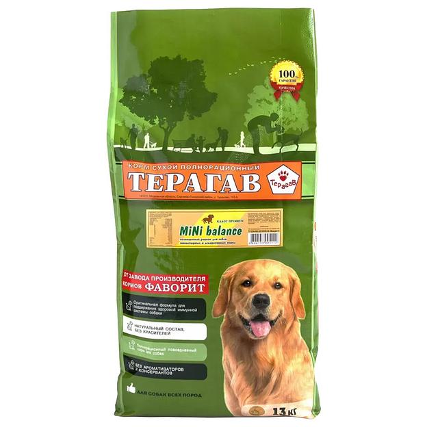 Корм для собак миниатюрных и декоративных пород Терагав «MINI balance» 13 кг ОПТ фото 1
