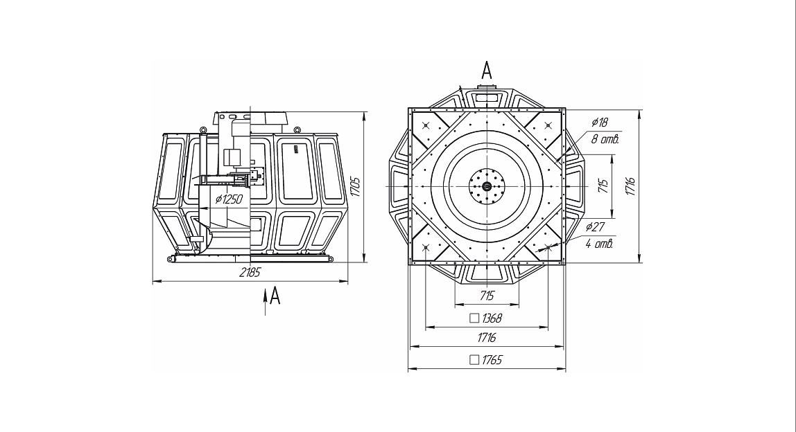 Вентилятор крышный радиальный ВКР-_-Ф, 12.5 фото 2