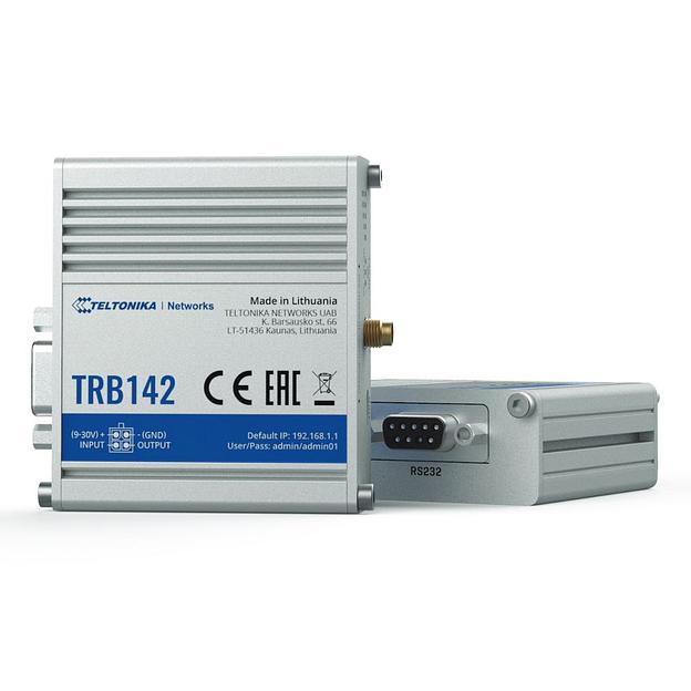 Коммутационная плата Teltonika TRB142 (TRB14200300) industrial rugged GPIO LTE RS232 gateway 4G (LTE) cat1 / 3G / digital i/o / RS232 фото 1