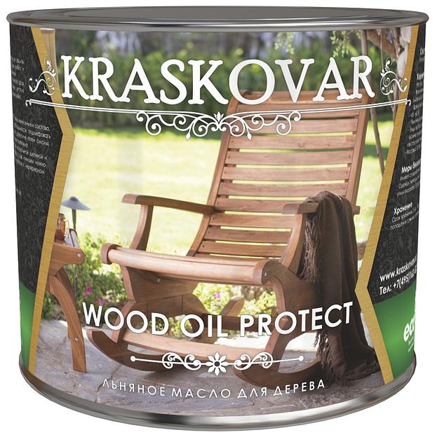 Масло льняное для дерева Kraskovar Wood Oil Protect, опт фото 1