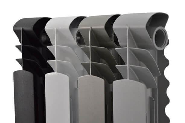 Алюминиевый отопительный радиатор 4-6-8-10 секционные KIBO-500 чёрный ОПТ фото 5