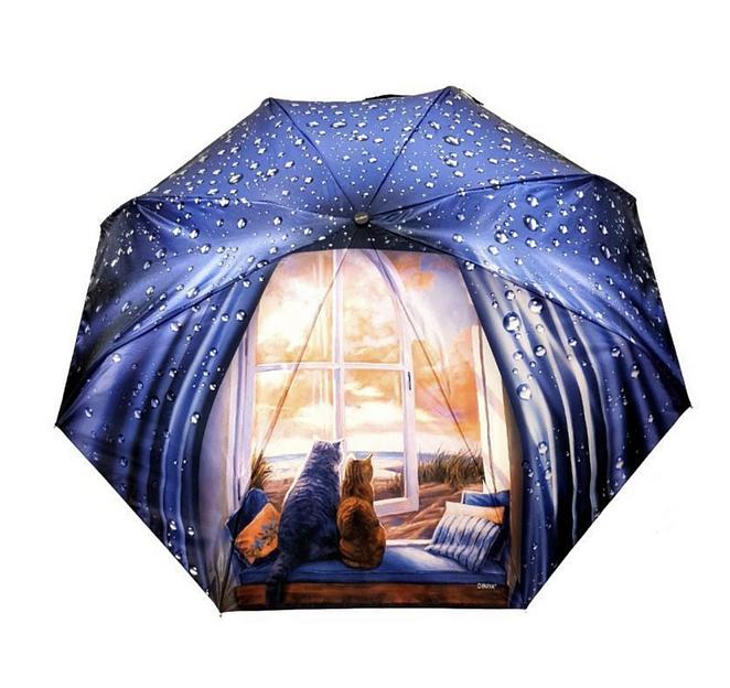 Зонт женский «Diniya» 54 см Х8К Мини Кошки, опт фото 1