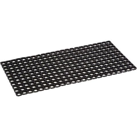 Коврик придверный резиновый 50x100х16мм, черный, Luscan Professional фото 1