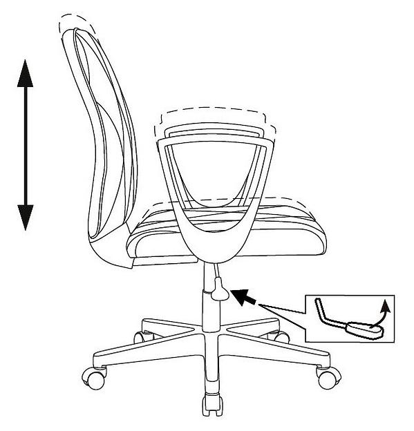 Кресло Бюрократ CH-327 черный эко.кожа крестов. пластик черный фото 9