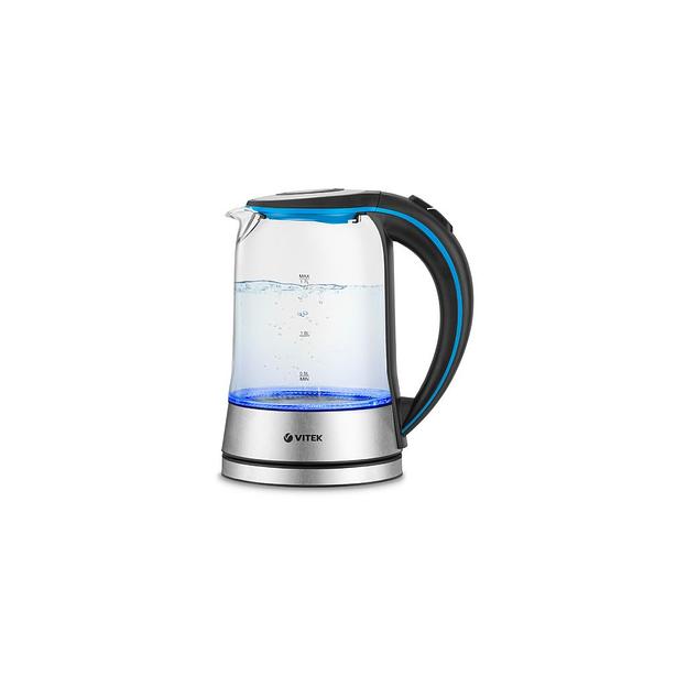 Чайник электрический Vitek VT-7028, 2200Вт, прозрачный фото 1