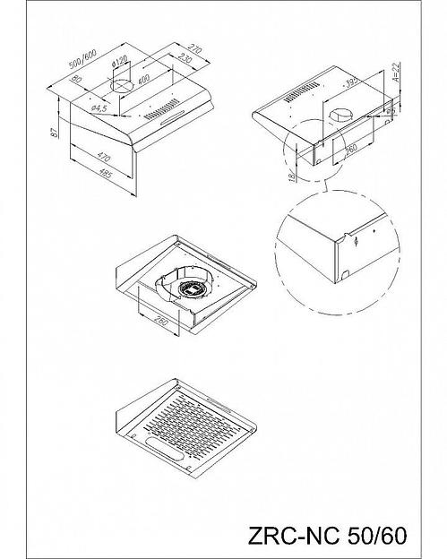 Вытяжка козырьковая Maunfeld MPA 60 черный управление: ползунковое (1 мотор) фото 2