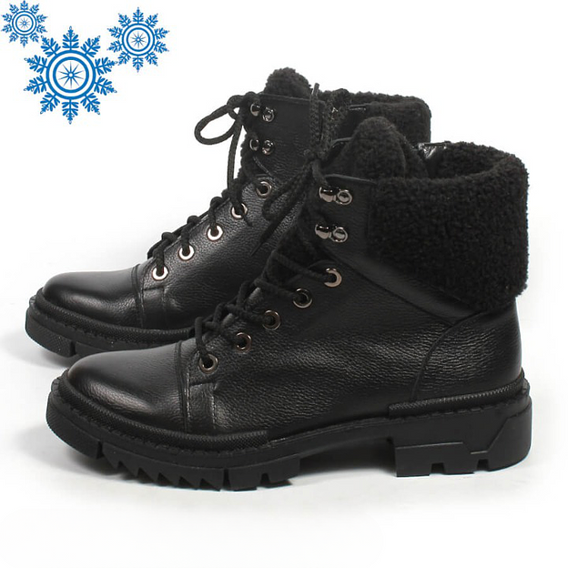 Зимние ботинки TAIS с текстильной отделкой, арт.MT324 чёрный ОПТ фото 5