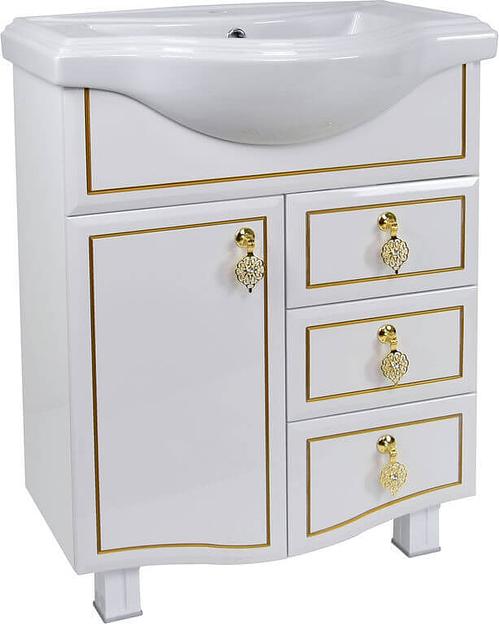 Тумба Жасмин 65 DORATIZ 9911.772, белая золото, под умывальник Классик 65 фото 1