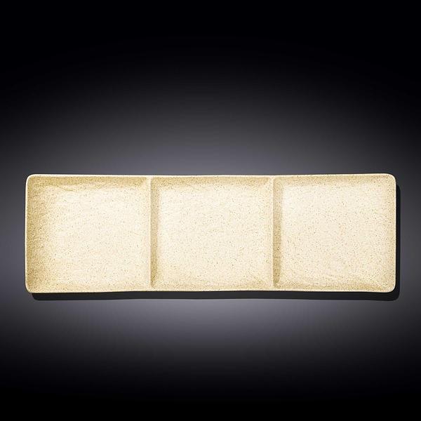 Менажница 3-х секц. 405*130 мм. Сэнд Wilmax /3/18/ фото 1