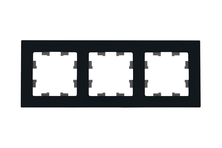 ATLASDESIGN NATURE 3-постовая РАМКА, НАТУРАЛЬНОЕ СТЕКЛО, ЧЕРНЫЙ фото 1