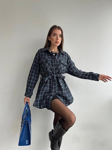 Рубашка-платье с поясом опт фото 1