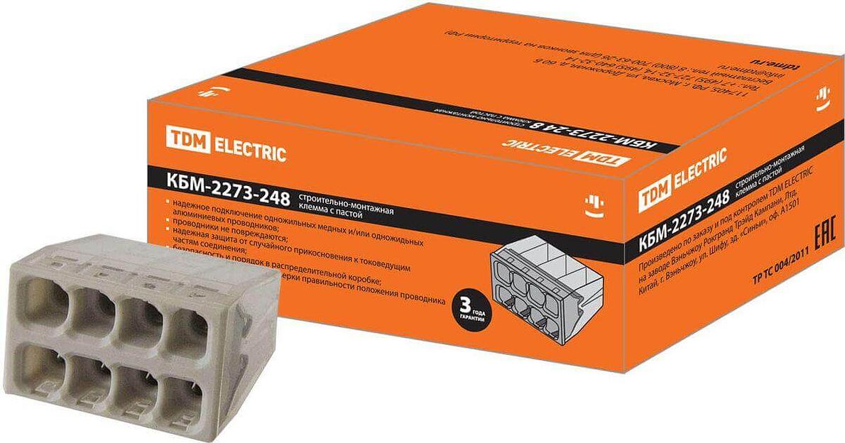 Строительно-монтажная клемма КБМ-2273-248 (2,5мм2) с пастой TDM фото 1