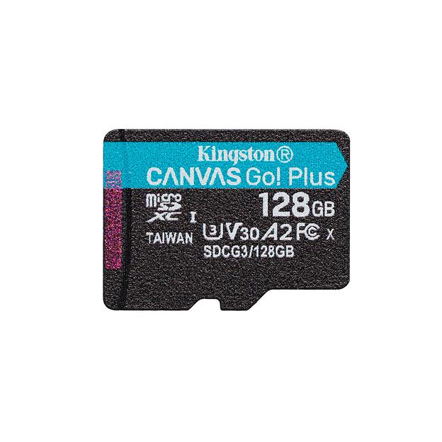 Карта памяти  Kingston  SDCG3/128GBSP  MicroSDXC 128GB  Canvas Go Plus  A2  U3  V30  без адаптера фото 1