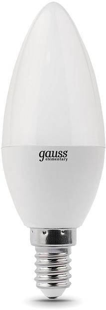 Лампа светодиодная Gauss 8Вт цок.:E14 свеча 220B 4100K св.свеч.бел.нейт. C37 (упак.:1шт) (33128) фото 2