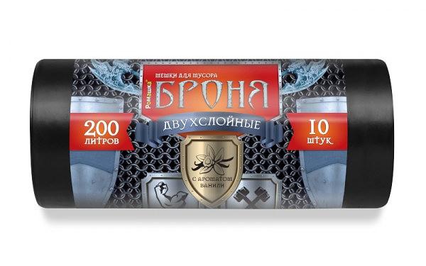 Мешки для мусора Серия «Броня» 200 л/10 шт ОПТ фото 1