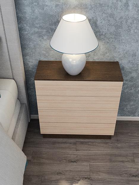 Комод Wood&Stone «Малави» венге линум, ясень шимо светлый 77.8×32.2×79.4 см фото 2