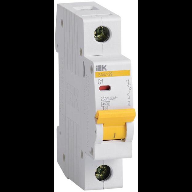 Iek MVA20-1-001-C Авт. выкл.ВА47-29 1Р 1А 4,5кА х-ка С ИЭК фото 1