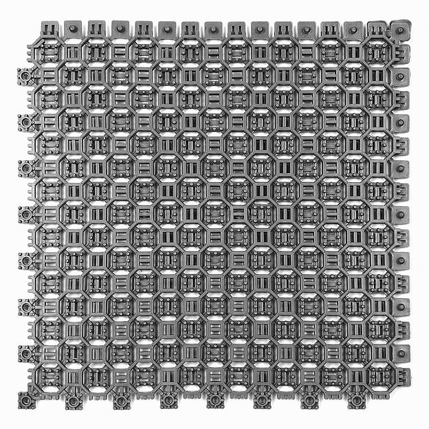 Optima Duos – грязезащитное двустороннее покрытие, толщина 16мм, Цвет Сумеречный RAL 7037, Толщина модуля 16 мм. фото 1