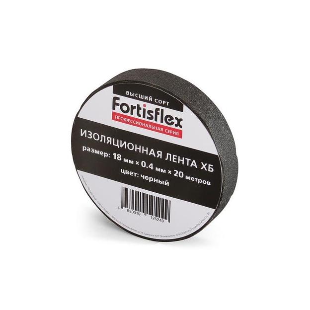 Изолента ХБ 18х0.4х11 черная (Fortisflex) фото 1