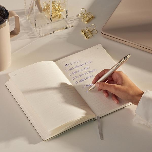 Ручка шариков. Parker IM Monochrome K328 (2172956) Champagne PVD M син. черн. подар.кор. фото 3