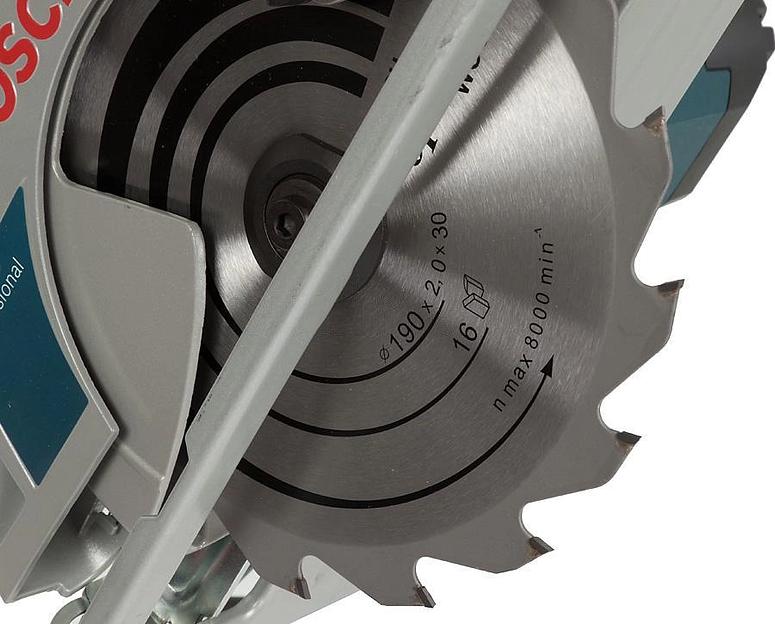 Циркулярная пила (дисковая) Bosch GKS 190 Professional 1400Вт (ручная) D диска.:190мм (0601623000) фото 4