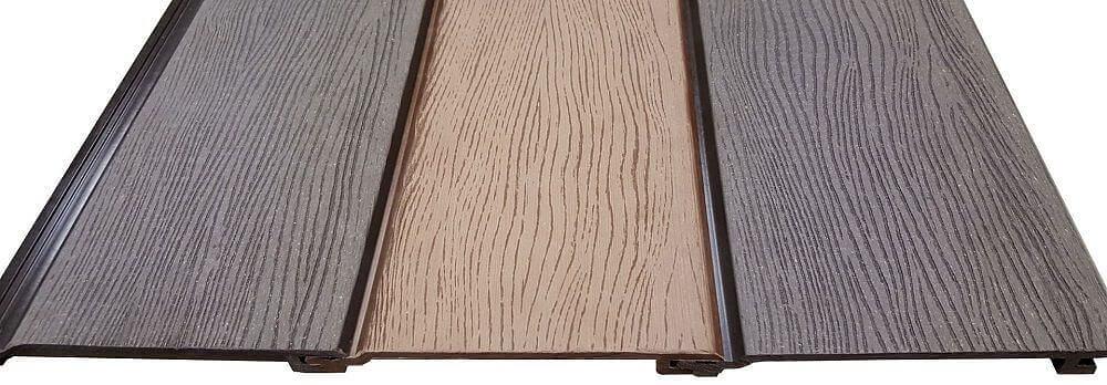 Панель сайдинга из ДПК Darvolex с тиснением, коричневая фото 2