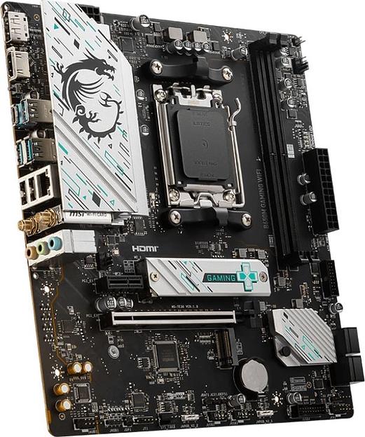 Материнская плата MSI B650M GAMING WIFI SocketAM5 AMD B650 2xDDR5 mATX AC`97 8ch(7.1) 2.5Gg RAID+VGA+HDMI+DP фото 3