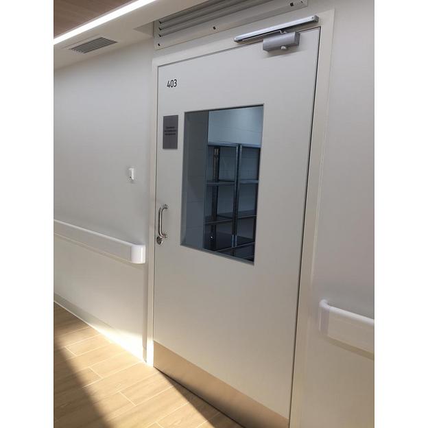 Двери для больничных палат и кабинетов в металлической коробке с покрытием НPL И CPL фото 5