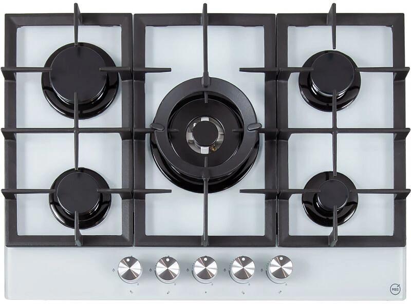 Газовая варочная поверхность MBS PG-801WH стекло белое фото 1